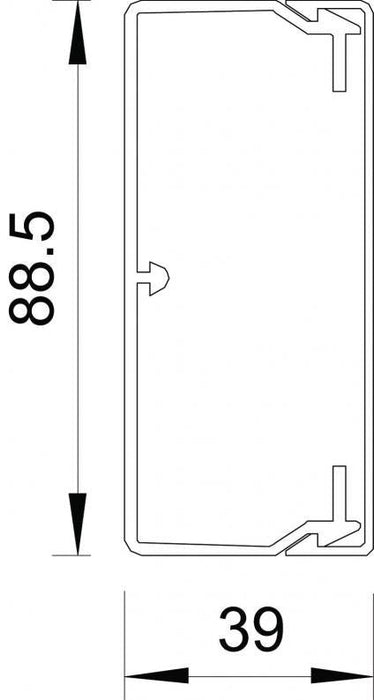 Obo Wdk40090rw Wand-U.Deckenkanal M.Bodenlochung 40x90x2000 Pvc 6191142