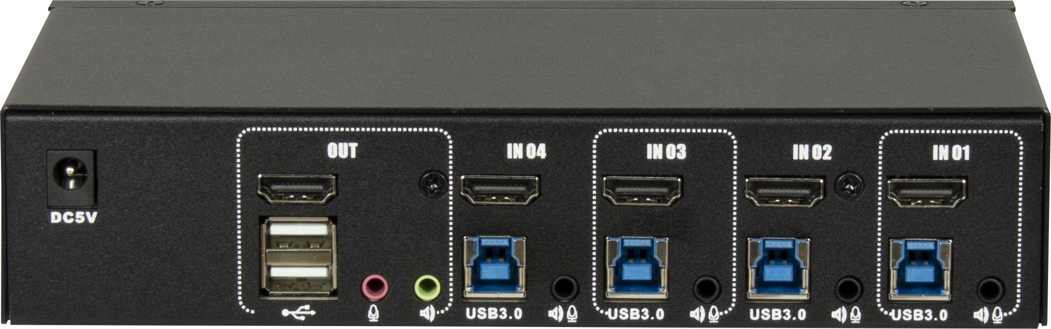 EAN 4260455649599 - Inter-Tech AS-41HUS interruptor KVM Negro imagen 2