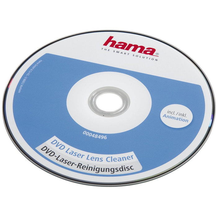 Hama Cd Limpiador De Equipo Dvd - Micro Cepillos - 8 Idiomas - Limpieza En Seco - Blanco Y Azul