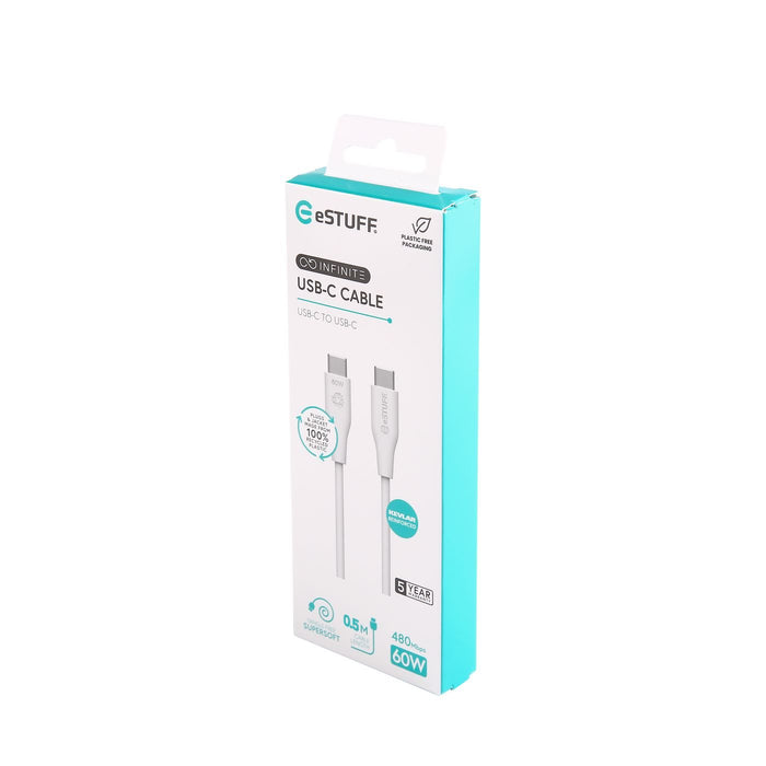 EAN 5715063042328 - eSTUFF ES604070 cable USB USB 2.0 0,5 m USB C 60 W Blanco imagen 5