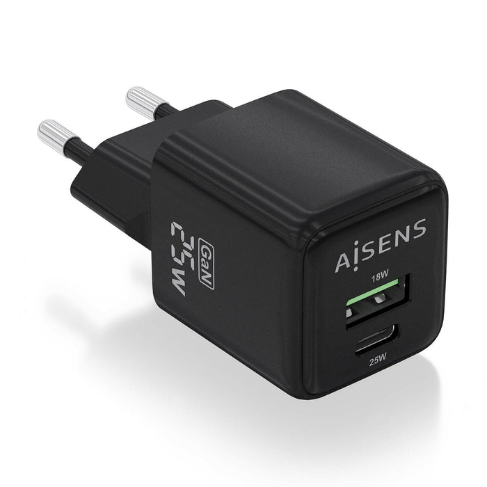 EAN 8436574709513 - AISENS ASCH-25W2P015-BK cargador de dispositivo móvil Universal Corriente alterna Carga rápida Interior imagen 1