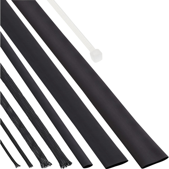 Juego De Fundas Para Cables + Tubos Retráctiles Inline Negro