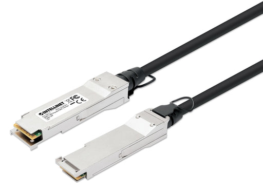EAN 0766623508513 - Intellinet 508513 Cable de fibra óptica e InfiniBand 2 m QSFP+ Negro, Plata imagen 1