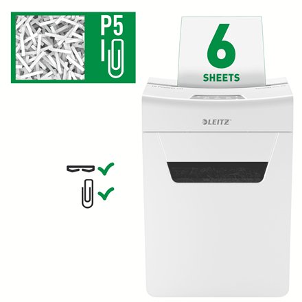 EAN 4002432127207 - Leitz 80950000 triturador de papel Microcorte 55 dB Gris, Blanco imagen 7