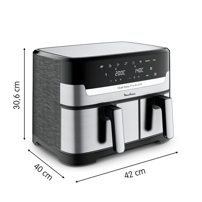 Freidora De Aire Moulinex Ez905d20 Dual 5.2l + 3.1l