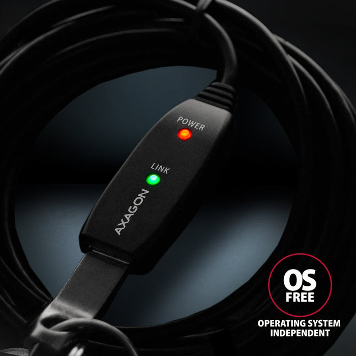 EAN 8595247902351 - Axagon ADR-220 USB 2.0 A-M -> A-F active extension/repeater cable 20m - Kabel - Digital/Daten cable USB U imagen 6