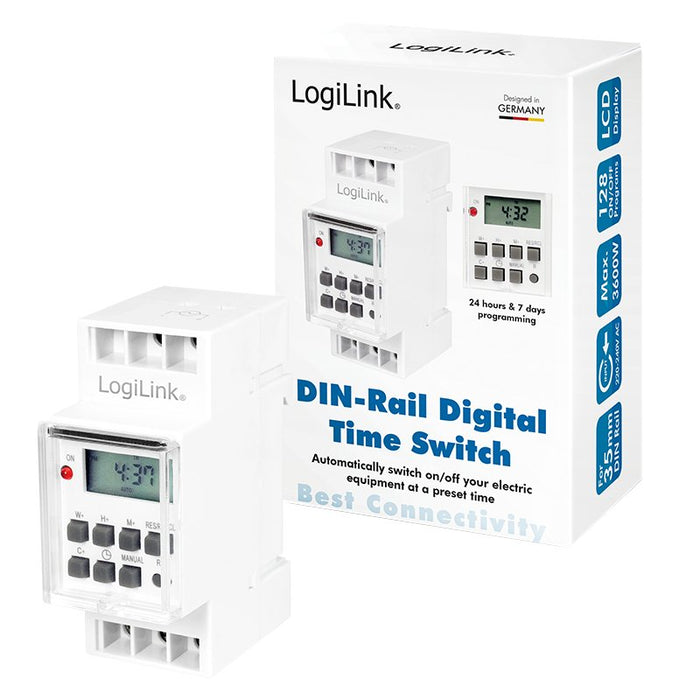 EAN 4052792054552 - LogiLink ET0010 contador eléctrico Blanco Programador eléctrico diario/semanal imagen 7