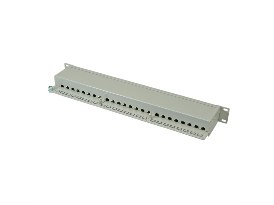 Roline Kat.6 Class E 48,26cm 19zoll-Patchpanel 24p Geschirmt Grau