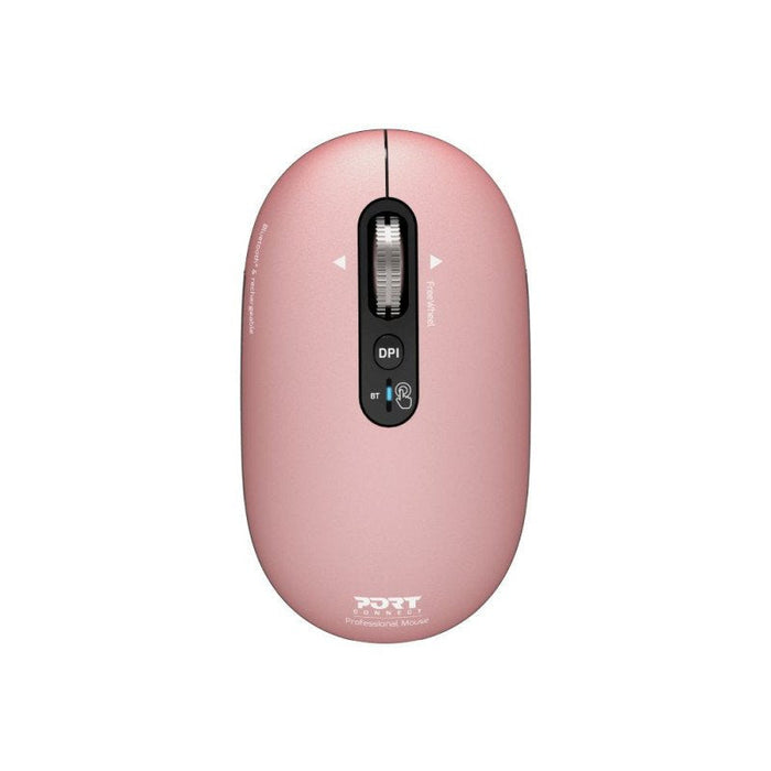 Port Connect Wireless & Bluetooth Rechargeable Pure Mac Mouse, Copper Rose