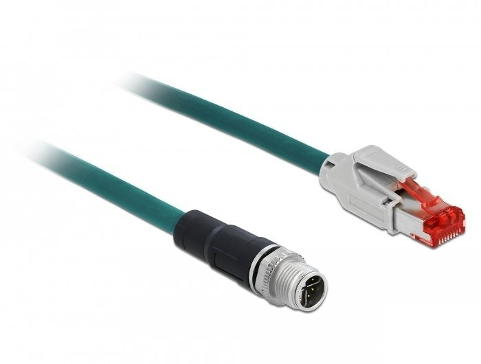 Delock Netzwerkcable M12 X-Kodiert 8 Pin Zu Rj45 Stecker Pvc 3 M