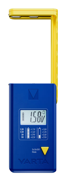 EAN 4008496073849 - Varta LCD Battery Tester medidor de energía y batería Azul, Amarillo imagen 2