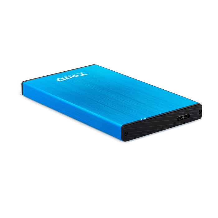 EAN 8433281009639 - TooQ TQE-2527BL caja para disco duro externo Caja de disco duro (HDD) Negro, Azul 2.5" imagen 2