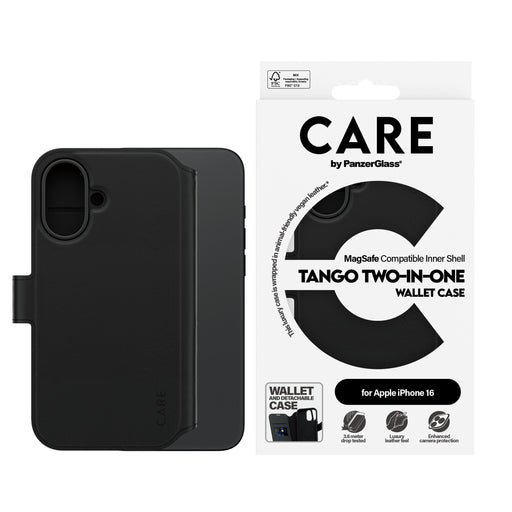 EAN 5715685003912 - PanzerGlass CARE™ by ® Tango 2-in-1 Wallet Case w. MagSafe iPhone 16 funda para teléfono móvil Negro imagen 2
