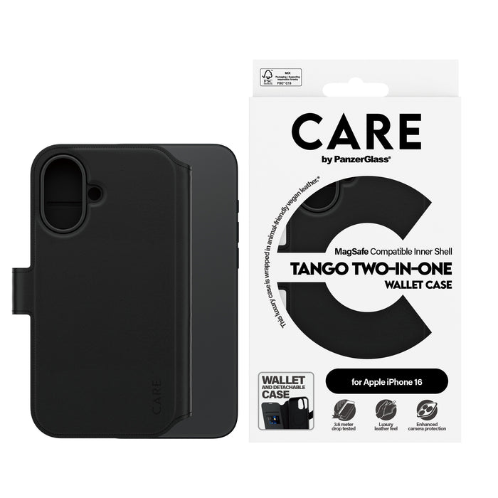 EAN 5715685003912 - PanzerGlass CARE™ by ® Tango 2-in-1 Wallet Case w. MagSafe iPhone 16 funda para teléfono móvil Negro imagen 2