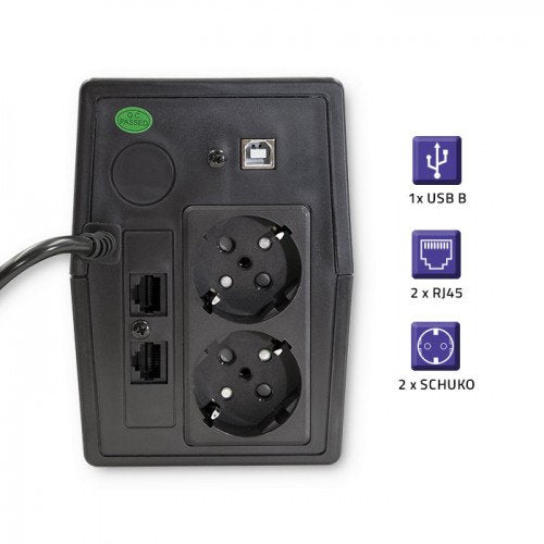 EAN 5901878539782 - Qoltec Monolith sistema de alimentación ininterrumpida (UPS) Doble conversión (en línea) 0,65 kVA 360 W 2 imagen 5