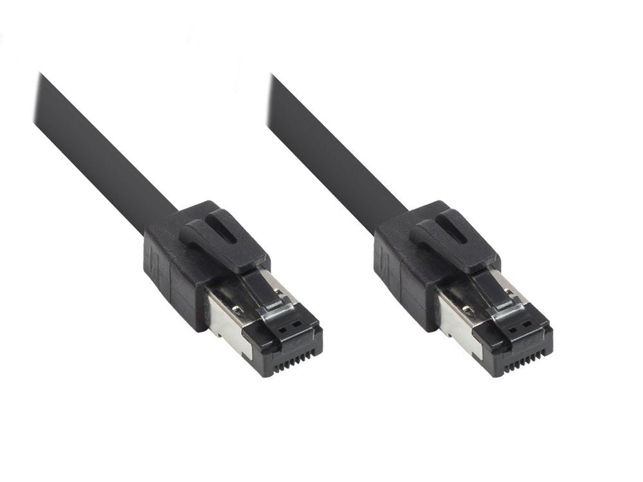 Rns® Cable De Red Cat. 8.1, S Ftp, Pimf, Halogenfrei (Lszh), 2000mhz, 40gbit S, Schwarz, 0,5m, Good Connections®