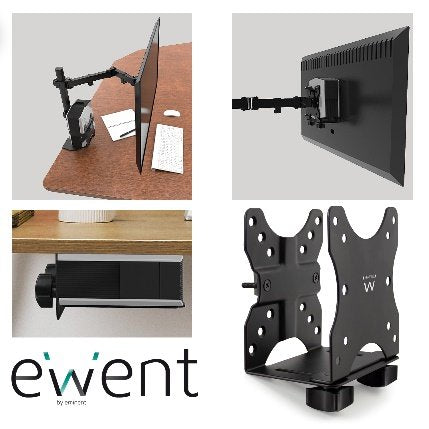 EAN 8054392615115 - Ewent EW1517 soporte y montura para estación de trabajo/PC todo en uno 5 kg Negro imagen 3