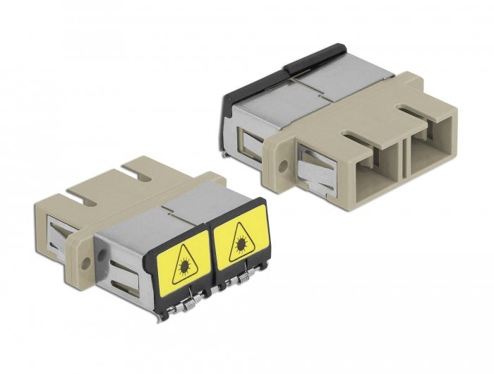 Lwl Kupplung Mit Laserschutzklappe Sc Duplex Buchse Zu Sc Duplex Buchse Multimode Beige
