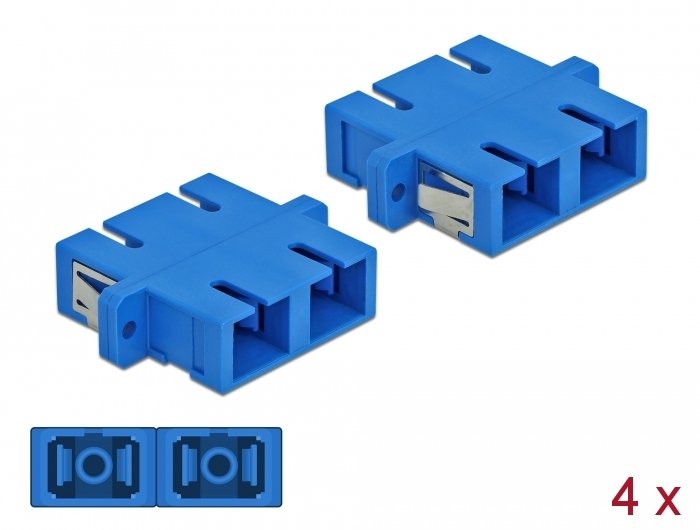 Lwl Kupplung Sc Duplex Buchse Zu Sc Duplex Buchse Singlemode 4 Stück Blau
