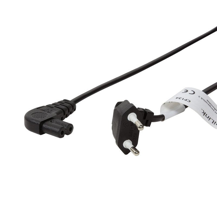 Logilink Power Cable, Cee 7 16 (90°) To Iec C7 (90°), Negro, 0.75 M