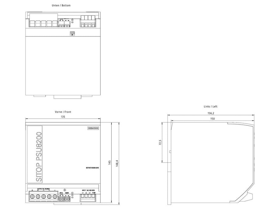 Siemens Siem Alimentación 6ep3437-8sb00-0ay0 Sitop Psu8200 3-Phasig Dc/40 A 1 - Pc-/Server Fuente De Alimentación