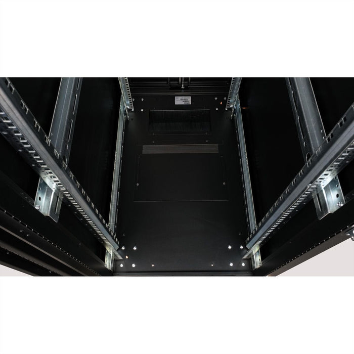Roline 19-Zoll Serverschrank Pro 42 He, 600x1000 Bxt Schwarz Plexiglas