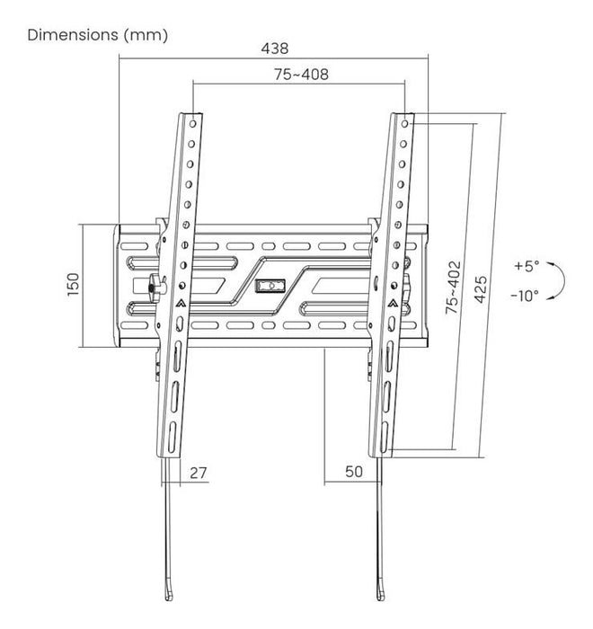 EAN 8716309135306 - Gembird WM-75T-04 soporte para TV 190,5 cm (75") Negro imagen 10
