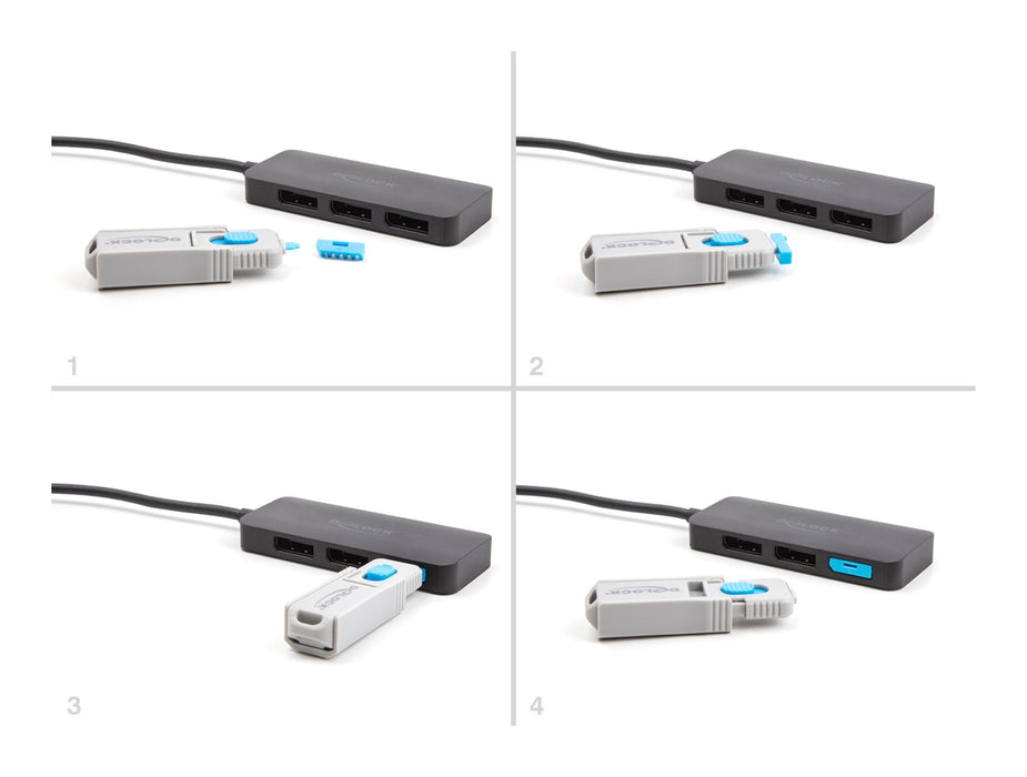 Delock 20951 Bloqueador De 10 Puertos Para Puerto Displayport Hembra