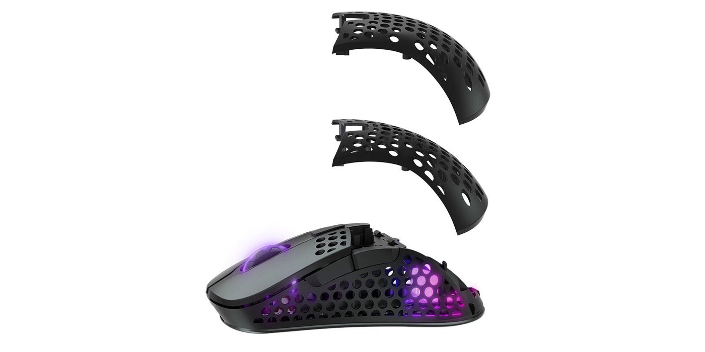 Xtrfy M4 Rgb Ratón Ergonómico Óptico Inalámbrico 2.4 Ghz Receptor Inalámbrico Usb Negro