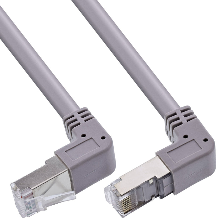 Inline® Cable De Red Ángulo Hacia Arriba/Abajo, S/Ftp (Pimf), Cat.6, 250mhz, Pvc,Gris, 1.22m