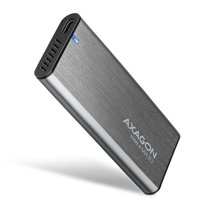 EAN 8595247906328 - Axagon EEM2-SG2 caja para disco duro externo Caja externa para unidad de estado sólido (SSD) Gris M.2 imagen 1