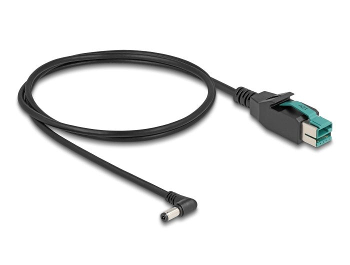 Delock 80011 Cable Poweredusb Macho 12 V A Dc 5,5 X 2,1 Mm Macho Sesgado 1 M