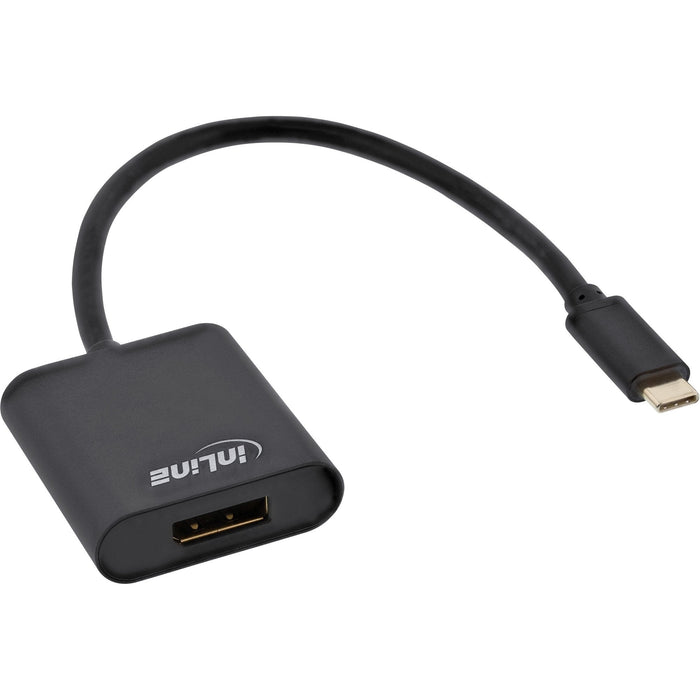 Adaptador Usb Inline, Usb Tipo C Macho A Displayport Hembra (Modo Alternativo Dp), 4k2k, Negro, 0,2 M