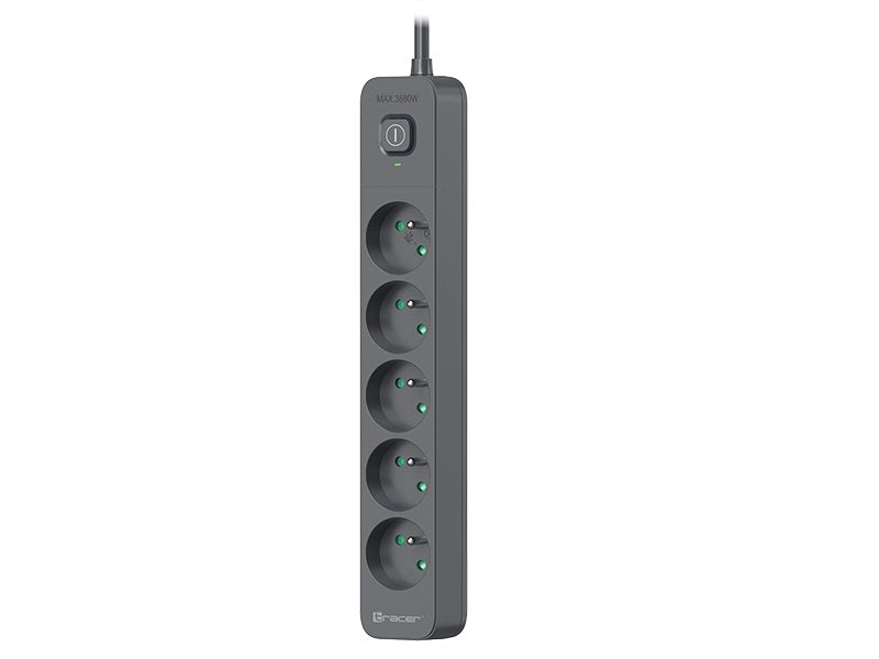 EAN 5907512873755 - Tracer Power Line+ 5.0 m base múltiple 5 m 5 salidas AC Interior Grafito imagen 3