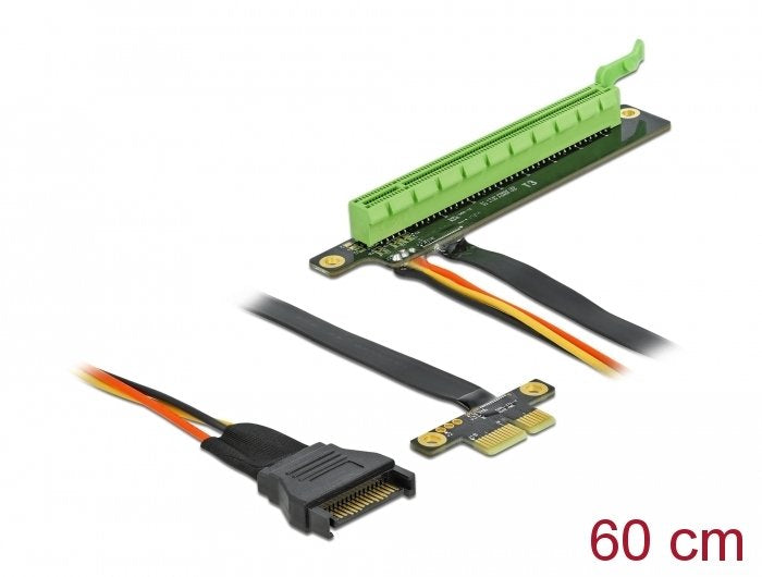 Delock Riser Karte Pci Express X1 Zu X16 Mit Flexiblem Cable 80 Cm