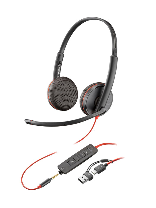 EAN 0197498433080 - HP Poly Blackwire 3225 Stereo USB-C Headset +3.5mm Plug +USB-C/A Adapter (Bulk) Alámbrico Diadema Oficina imagen 2