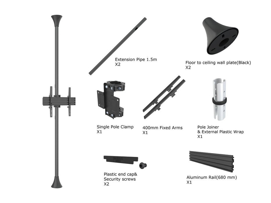 M Floor To Ceiling Mount Pro  Mbfc1u