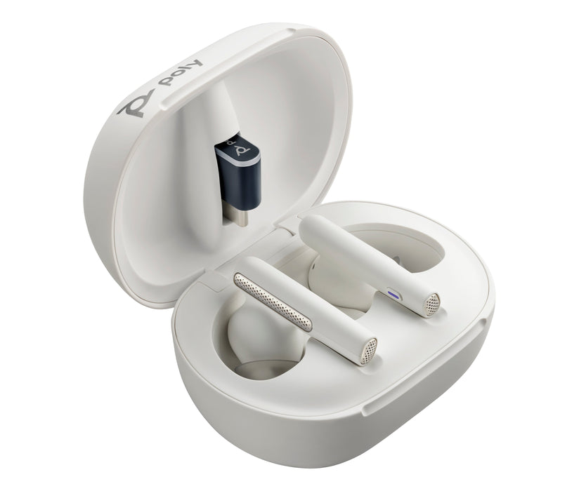 EAN 0197497838626 - HP Poly Voyager Free 60/60+ Microsoft Teams Certified White Earbuds (2 Pieces) imagen 1
