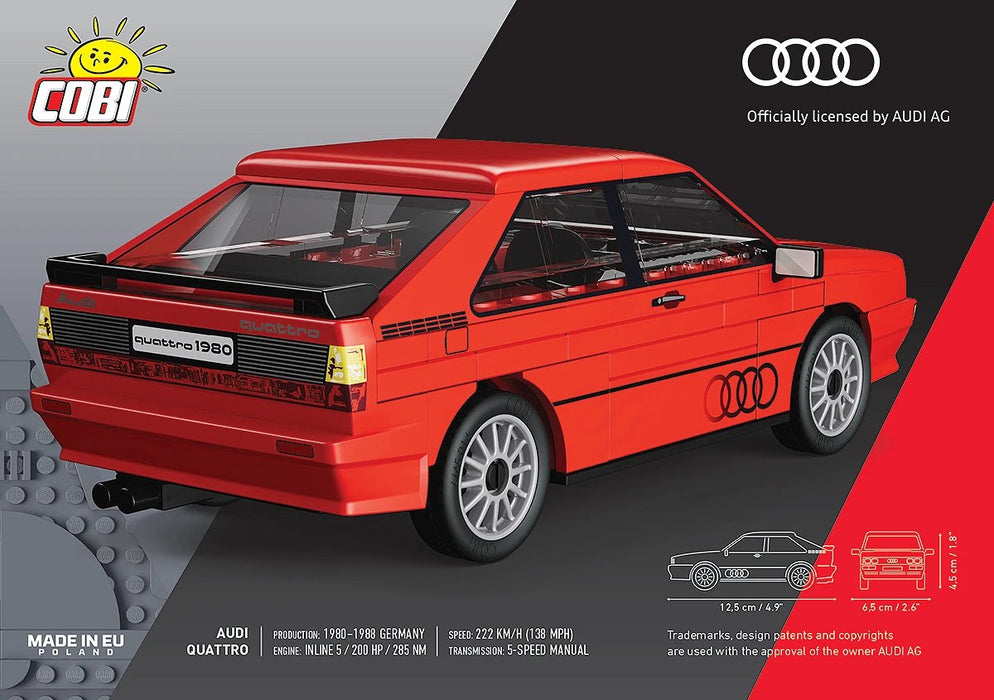 Cobi Audi Quattro 1980 (Rojo, Massstab 1:35) Cobi-24664