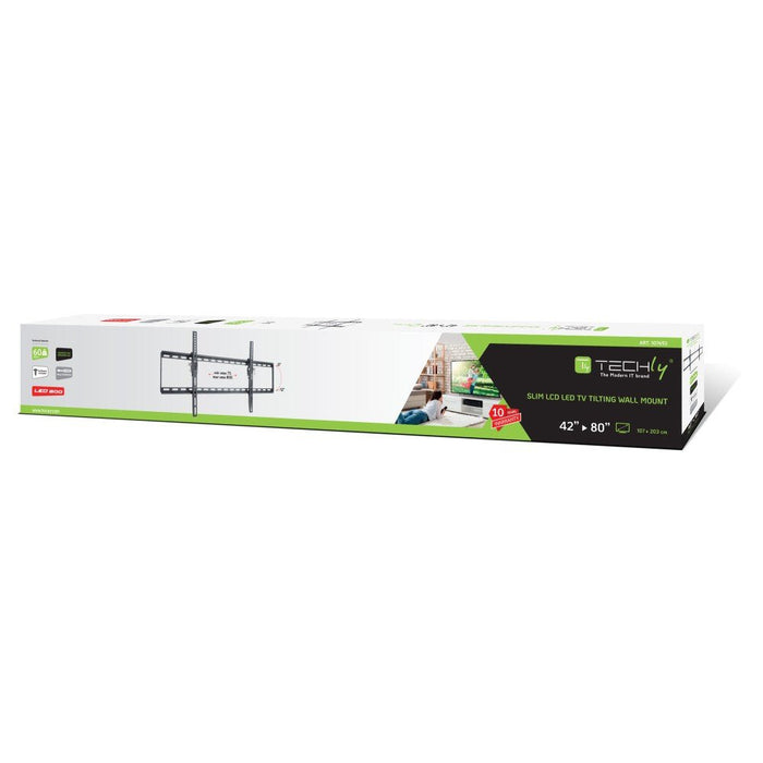 Techly Ica-Plb 161xl Soporte De Pared Para Tv 42-80" Led/Lcd 60kg Inclinable Slim 36mm