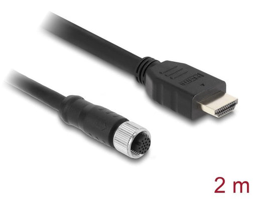 EAN 4043619812189 - DeLOCK 81218 cable para sensor y actuador 2 m M12 HDMI Negro imagen 2