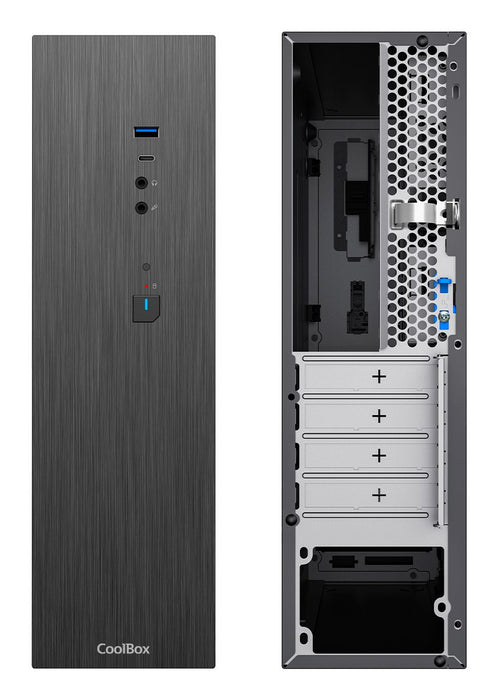 EAN 8436624420658 - CoolBox PC micro ATX T370 Slim Perfil bajo (Slimline) Negro imagen 2