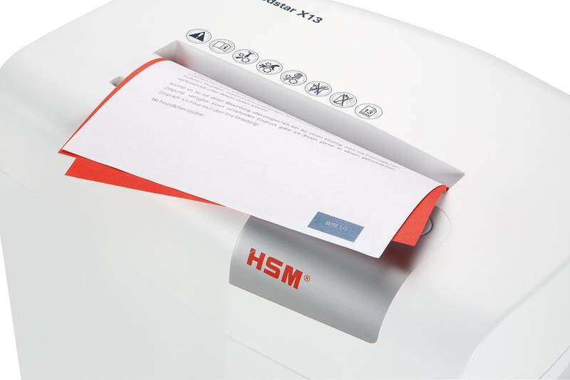 EAN 4026631057745 - HSM X13 triturador de papel Corte en partículas 57 dB 4 mm Plata, Blanco imagen 3