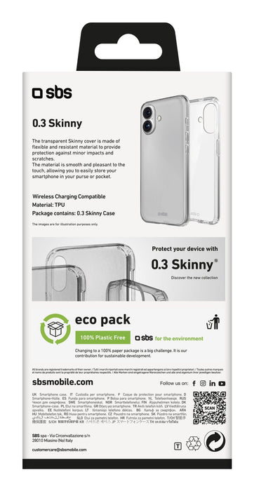 EAN 8018417482540 - SBS TESKINIP1667T funda para teléfono móvil 17 cm (6.7") Transparente imagen 3