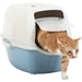 EAN 7610859232625 - Rotho Bailey Gato Caja de arena con cubierta Azul, Blanco imagen 2