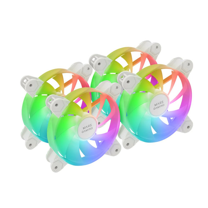 EAN 8435693114147 - Mars Gaming MF-4A Carcasa del ordenador Ventilador 12 cm Blanco 4 pieza(s) imagen 1