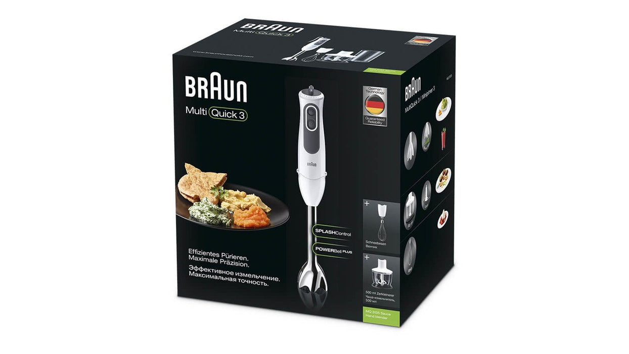 EAN 8021098770745 - Braun MQ 3135 WH Sauce 0,5 L Batidora de inmersión 750 W Negro, Blanco imagen 10