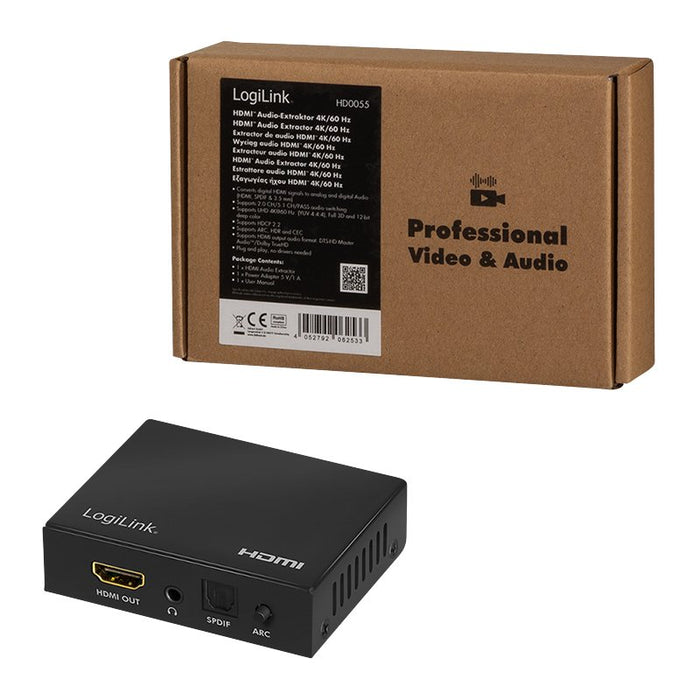 EAN 4052792062533 - LogiLink HD0055 convertidor de audio Negro imagen 10