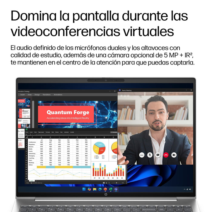 Hp Probook 4 G2ah Notebook Diseño De Bisagra En 177 Grados Amd Ryzen 5 220 / Hasta 4.9 Ghz Win 11 Pro Radeon 740m 16 Gb Ram 512 Gb Ssd Nvme 16" Ips 1920 X 1200 Gigabit Ethernet Wi-Fi 7 Bluetooth 6.0 Pike Silver (Plateado) Kbd: Esp