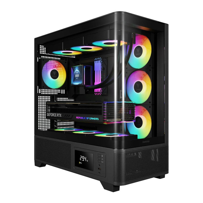 Gamdias Atlas P2 Gaming Miditower Black 4x120mm Argb Retail
